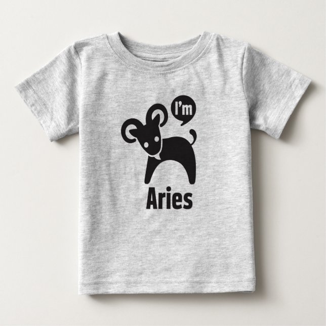 Zodiac Baby Tees-Aries T-Shirt (Front)