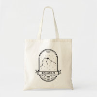 ZODIAC BADGE CONSTELLATION AQUARIUS STROKE