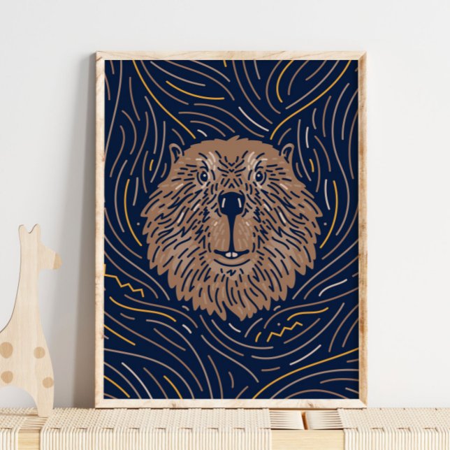 Zodiac Beaver Animal Print | Beaver Print (Creator Uploaded)