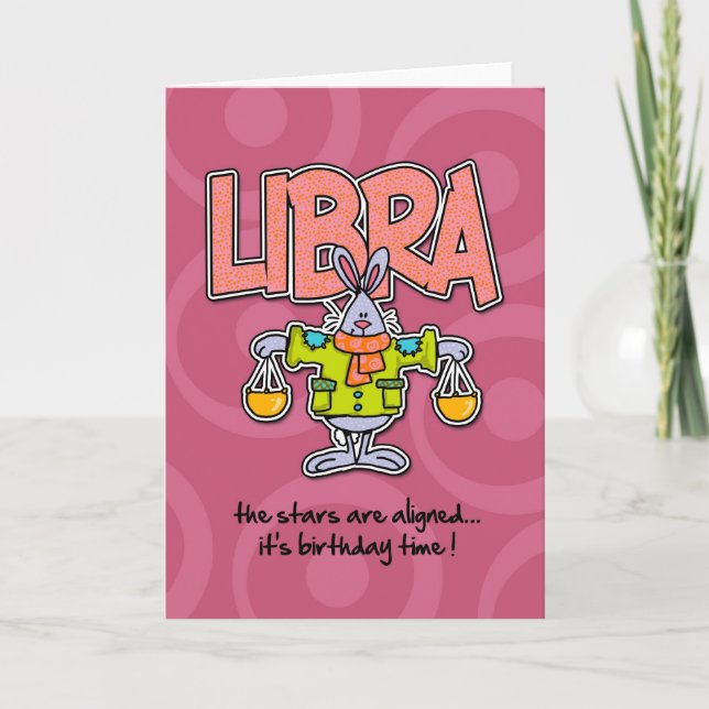Zodiac Birthday - Libra Card (Front)