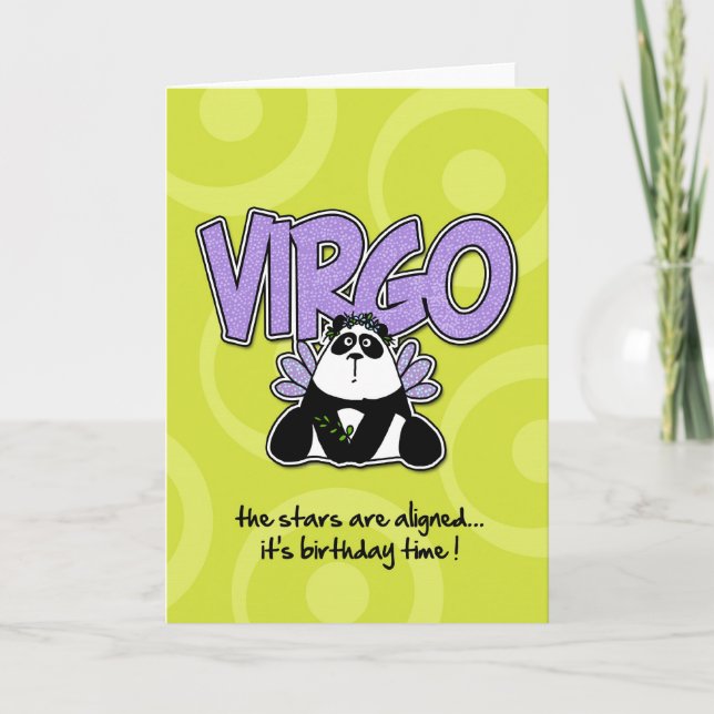 Zodiac Birthday - Virgo Card (Front)