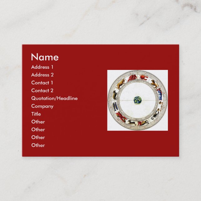 Zodiac Business Card (Front)