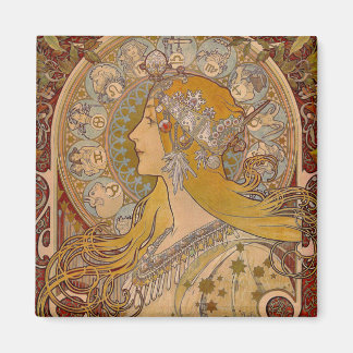 Zodiac By Mucha Magnet
