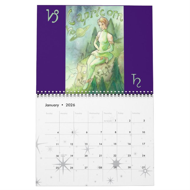 Zodiac Calendar 2 (Jan 2026)