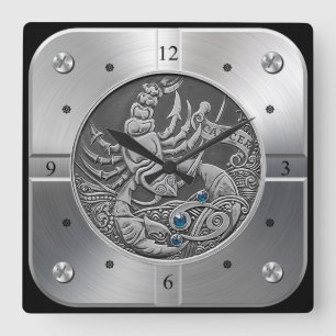 Zodiac ~ Cancer ~ Celestial ~ Western Astrology ~  Square Wall Clock