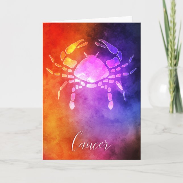 Zodiac : Cancer Colourful Candy Colours Card (Front)