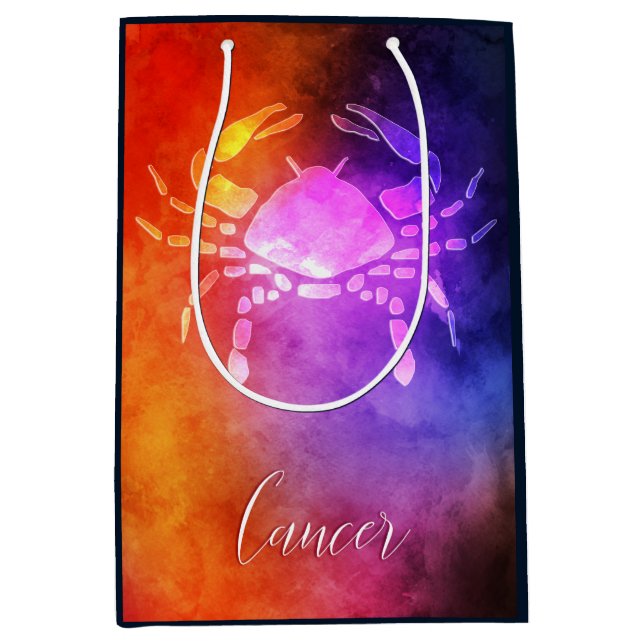 Zodiac : Cancer Colourful Candy Colours Medium Gift Bag (Front)