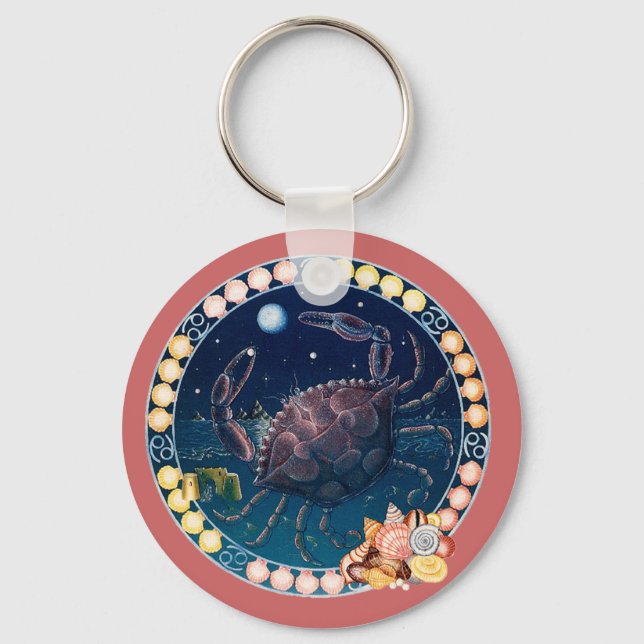 Zodiac Cancer - Customise it! Key Ring (Front)