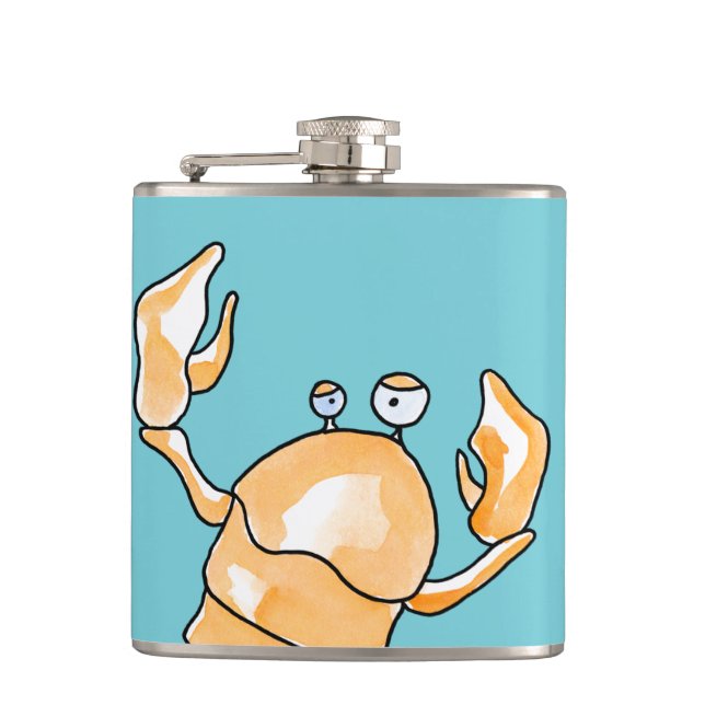 Zodiac cancer hip flask (Front)