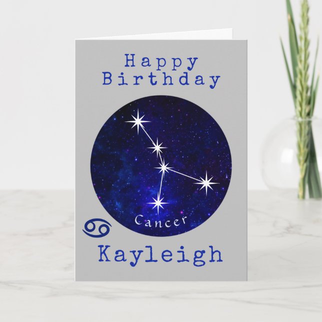 Zodiac Cancer Horoscope Card (Front)