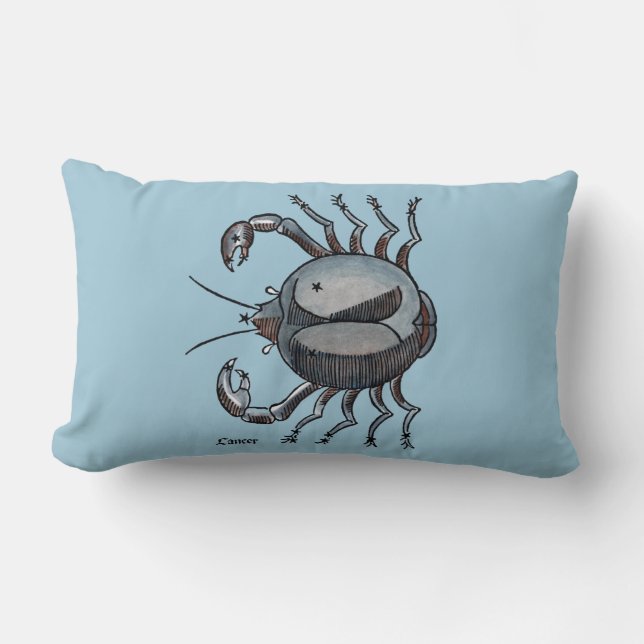 Zodiac: Cancer In Colour Lumbar Cushion (Front)