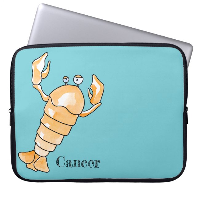 Zodiac cancer laptop sleeve (Front)