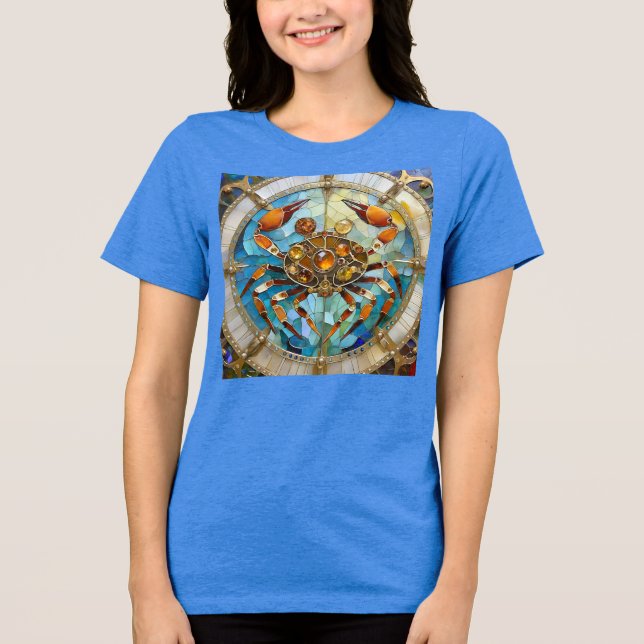 Zodiac - Cancer The Crab Tri-Blend Shirt (Front)