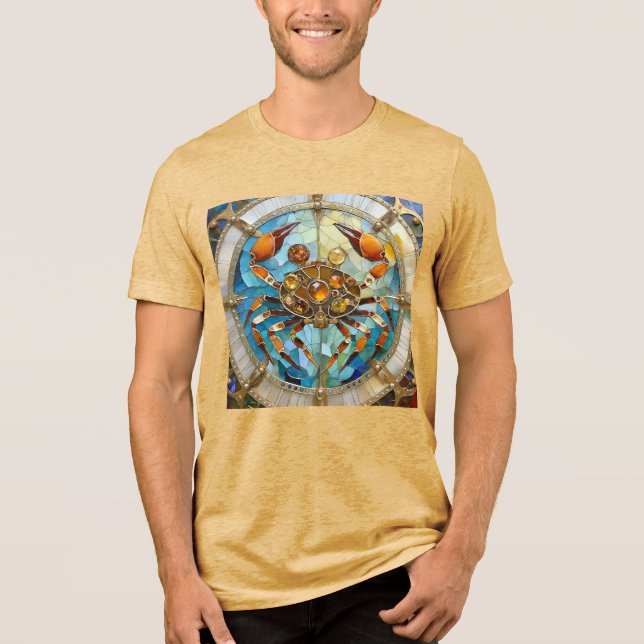 Zodiac - Cancer The Crab Tri-Blend Shirt (Front)