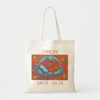 Zodiac Cancer tote bag text