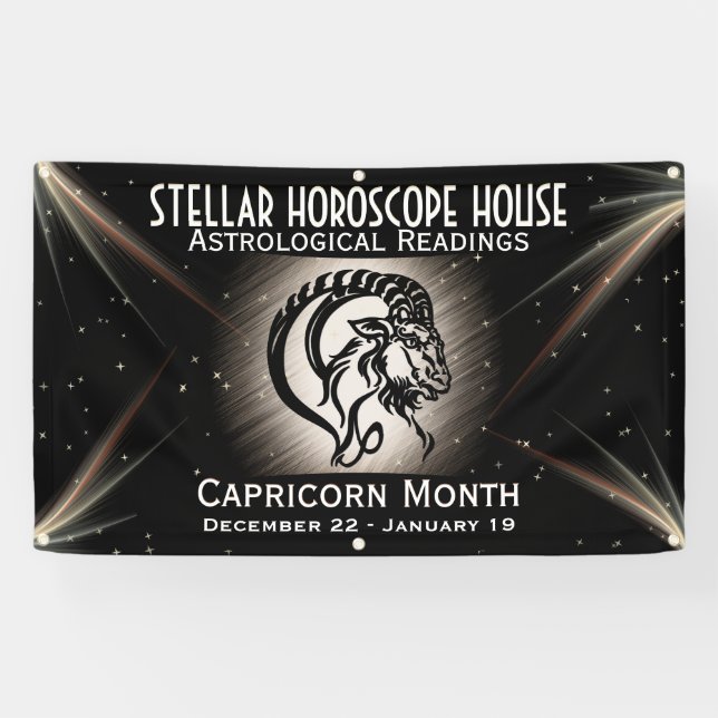 Zodiac Capricorn Banner Make it Any Sign  (Horizontal)