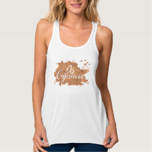 Zodiac Capricorn Brown Watercolor Gold Stars Shirt