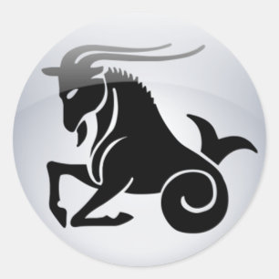 Zodiac Capricorn Classic Round Sticker