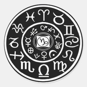 Zodiac - Capricorn Constellation Classic Round Sticker