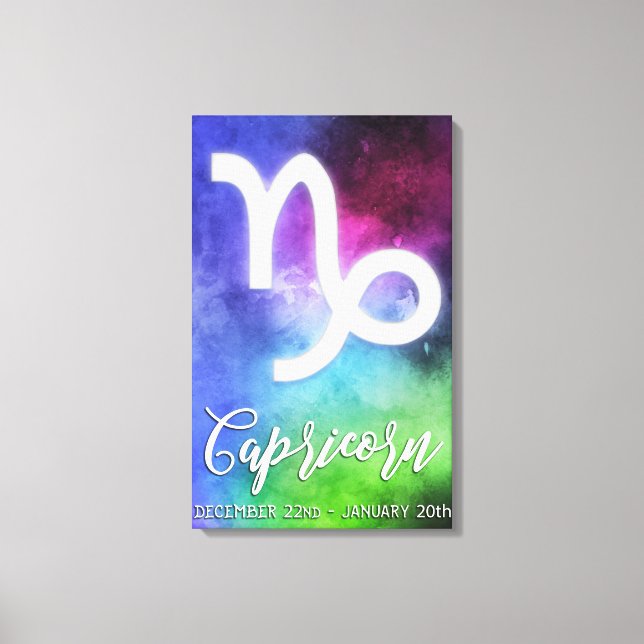 Zodiac : Capricorn Dates Canvas Print (Front)