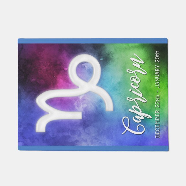 Zodiac : Capricorn Dates Doormat (Front)