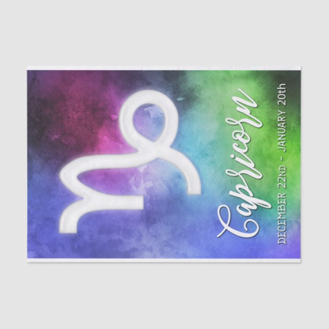 Zodiac : Capricorn Dates Tissue Paper (Front)