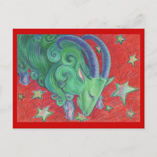 Zodiac Capricorn postcard