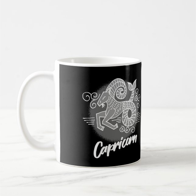 Zodiac Capricorn Symbol Coffee Mug (Left)