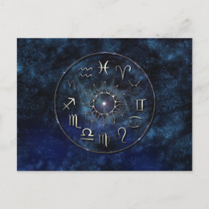 Zodiac Chart Postcard