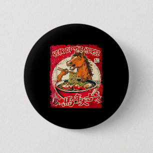 Zodiac Chinese New Year Of The Horse 2026 Ramen Fu 6 Cm Round Badge