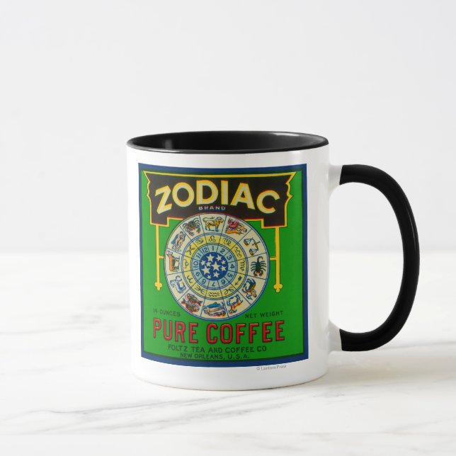 Zodiac Coffee LabelNew Orleans, LA Mug (Right)