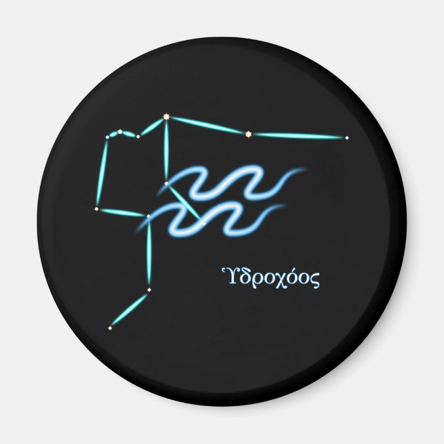 Zodiac Constellation Aquarius Magnet (Front)