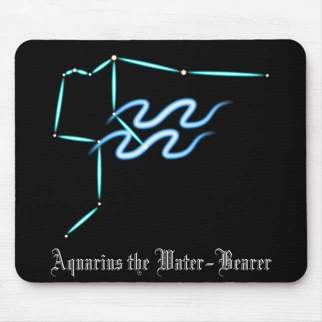 Zodiac Constellation Aquarius Mouse Pad (Front)