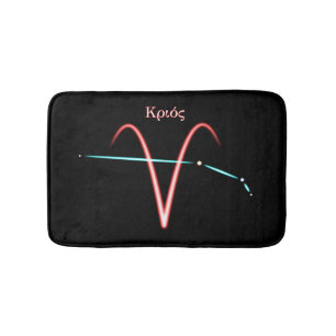 Zodiac Constellation Aries Bath Mat