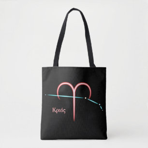 Zodiac Constellation Aries Tote Bag