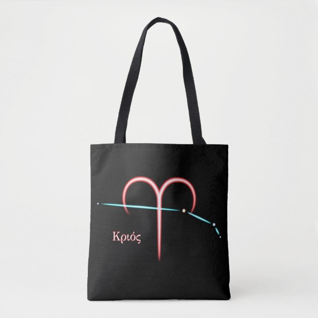 Zodiac Constellation Aries Tote Bag (Front)