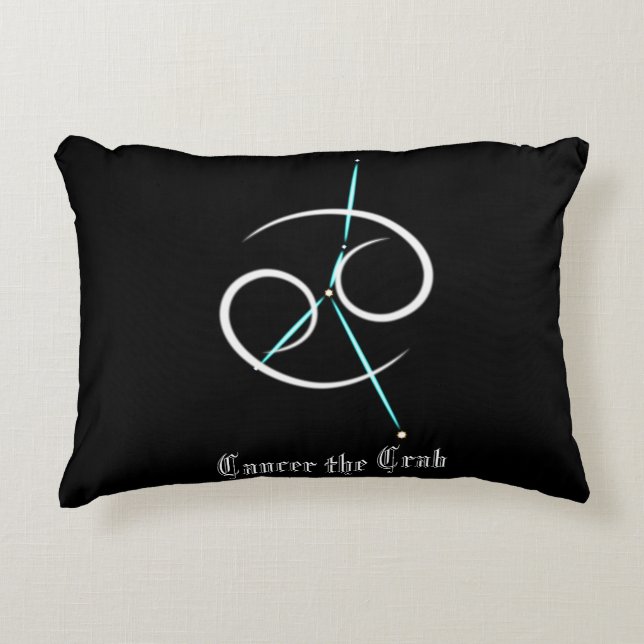 Zodiac Constellation Cancer Accent Pillow (Front)