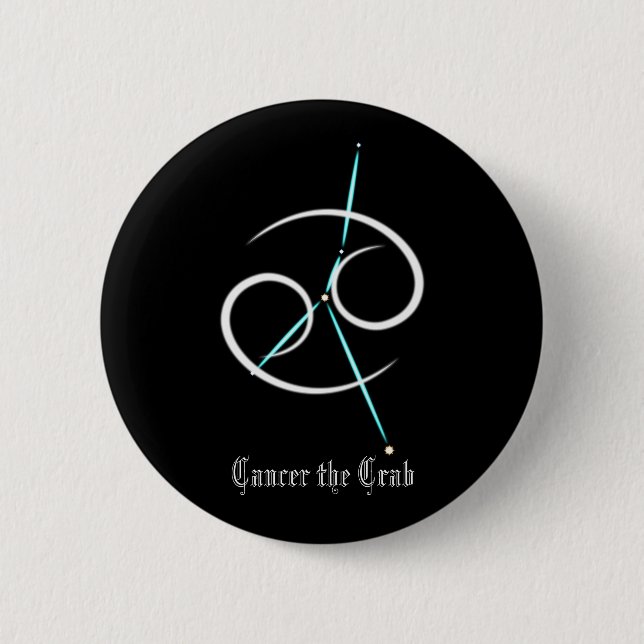 Zodiac Constellation Cancer Button (Front)