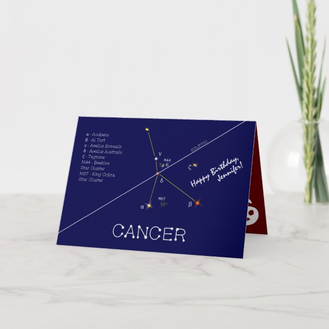 Zodiac Constellation Cancer Card (Front)