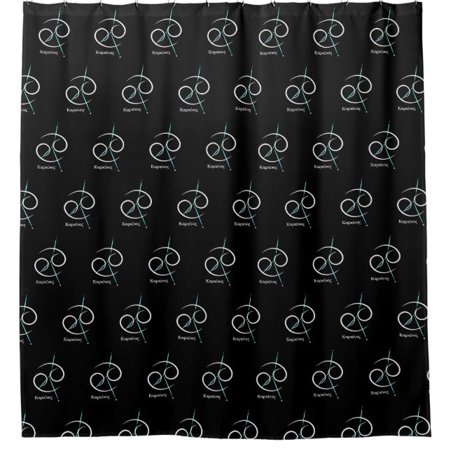 Zodiac Constellation Cancer Shower Curtain (Front)