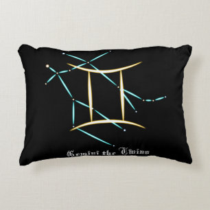 Zodiac Constellation Gemini Accent Pillow