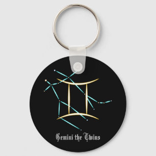 Zodiac Constellation Gemini Keychain