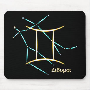 Zodiac Constellation Gemini Mouse Pad