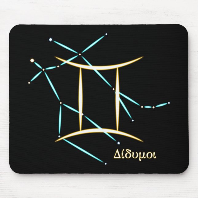 Zodiac Constellation Gemini Mouse Pad (Front)