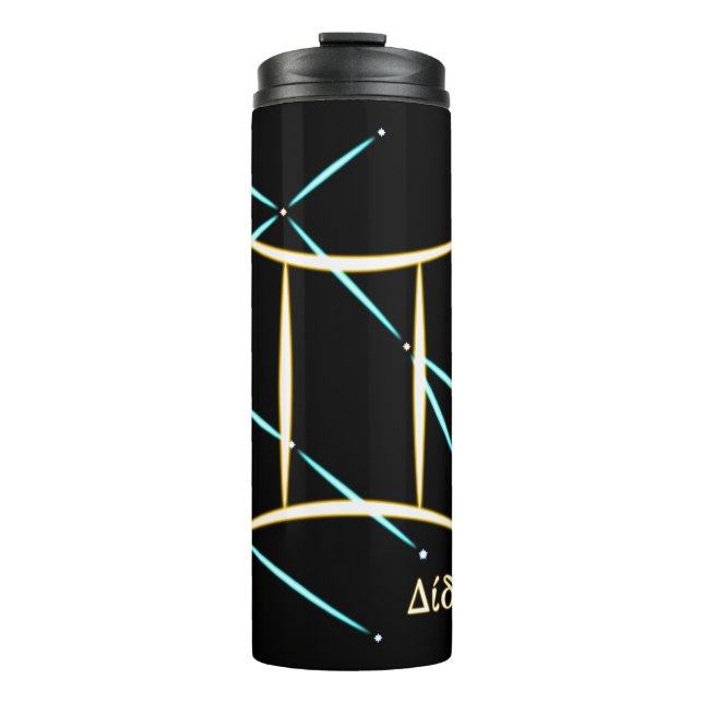 Zodiac Constellation Gemini Thermal Tumbler (Front)