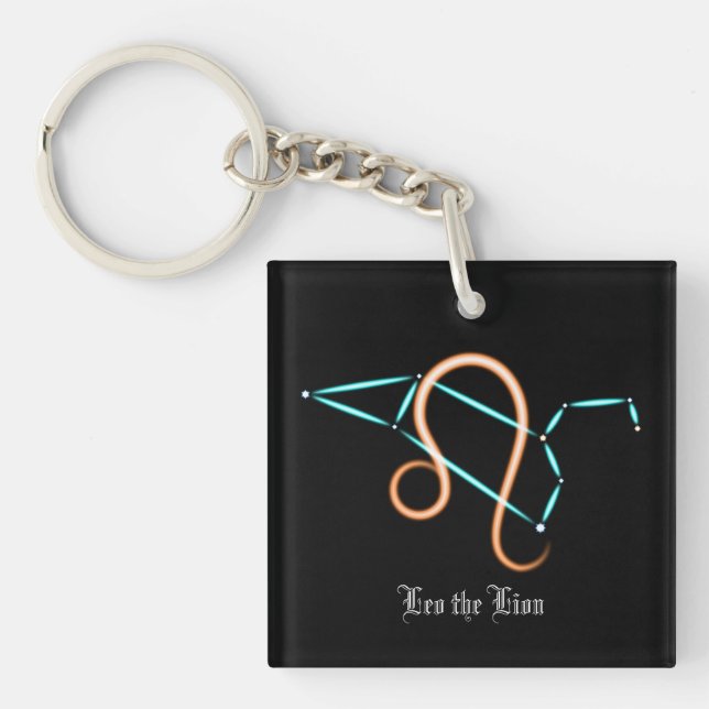 Zodiac Constellation Leo Keychain (Front)
