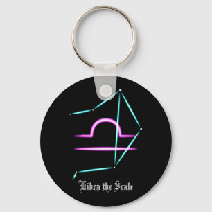 Zodiac Constellation Libra Keychain