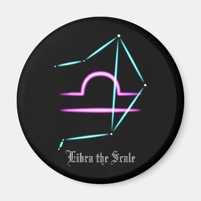Zodiac Constellation Libra Magnet (Front)