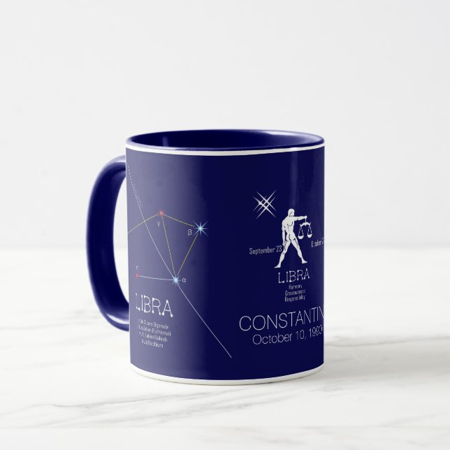 Zodiac Constellation Libra Mug (Front Left)