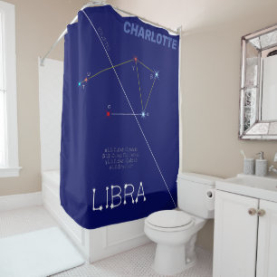 Zodiac Constellation Libra Shower Curtain